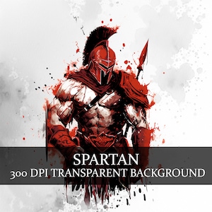 14 Clipart soldat spartiate aquarelle, clipart guerrier grec, lot de cliparts spartiates