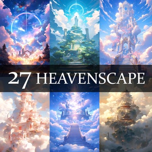 27 Heavenscape Clipart PNG, Heaven Landscape, Fantasy Heaven clipart, Pearly Gates Clipart PNG