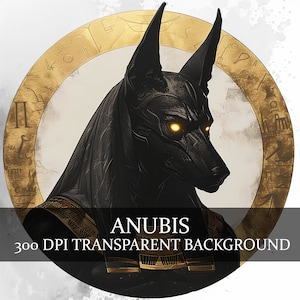17 Anubis Clipart, Ancient Egyptian Mythology Dog God Art Clipart Bundle, Anubis God PNG