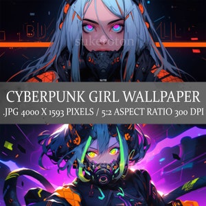 18 Cyberpunk Girl Wallpaper, Anime Girl Cyberpunk Landscape Desktop Wallpaper, Anime Girl Desktop Wallpaper