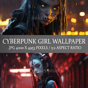 23 Cyberpunk Girl Wallpaper, Anime Girl Cyberpunk Landscape Desktop Wallpaper, Anime Girl Desktop Wallpaper
