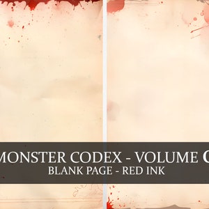 21 pagina Monster Codex Volume 0, Monster Bestiary Vol Zero, 11 JPG lege pagina Bestiary Fantasy Codex, lege Codex Clipart bundel