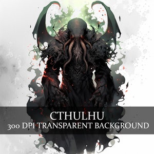27 Cthulhu Clipart Transparent PNG Bundle, Lovecraft Clipart PNG
