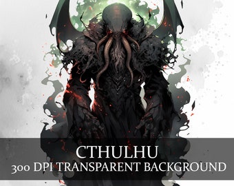 27 Cthulhu Clipart Transparent PNG Bundle, Lovecraft Clipart PNG
