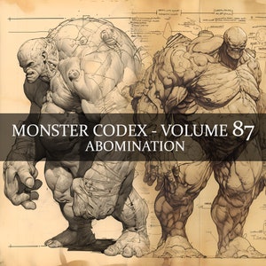 16 Página Monster Codex Volumen 87, Monster Bestiary Vol 87, 16 JPG Abomination Bestiary Fantasy Codex, Monstrosity Grimoire Junk Journal LARP