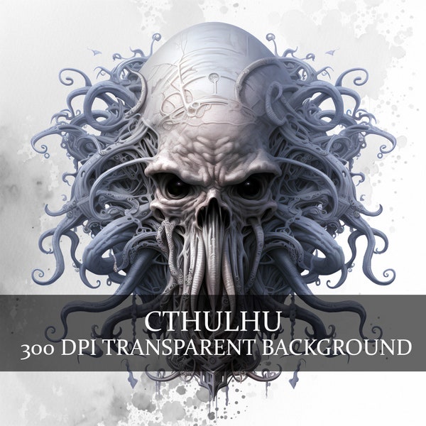 14 Cthulhu Clipart Transparent PNG Bundle, Lovecraft Clipart PNG