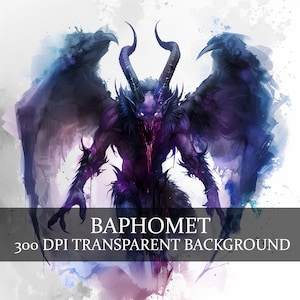 22 Baphomet Clipart PNG bundel, Dark Fantasy Baphomet satanische clipart, demonische geit Fantasy afbeelding, Beëlzebub clipart