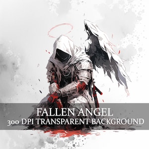 20 Fallen Angel Clipart png, Dark Angel Clipart, Armored Angel illustration, Biblical clipart, Angel Clipart, Fantasy Angelic Warrior PNG