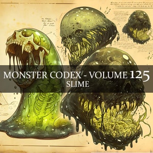 14 Página Monster Codex Volumen 125, Monster Bestiary Vol 125, 14 JPG Slime Bestiary Fantasy Codex Monster Blob Junk Journal LARP prop