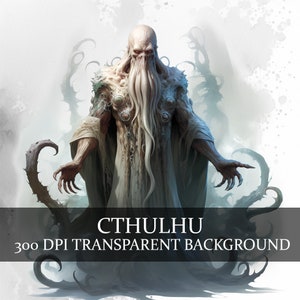 15 Cthulhu Clipart Bundle PNG Transparent, Lovecraft Clipart PNG