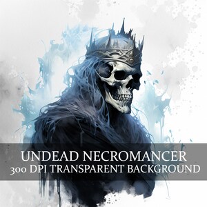 13 Undead Necromancer Clipart PNG Bundle, Undead King PNG, Skeleton Lich Man PNG clipart Bundle, Undead Sorcerer art