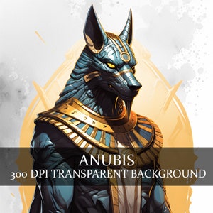 16 Anubis Clipart, Ancient Egyptian Mythology Dog God Art Clipart Bundle, Anubis God PNG