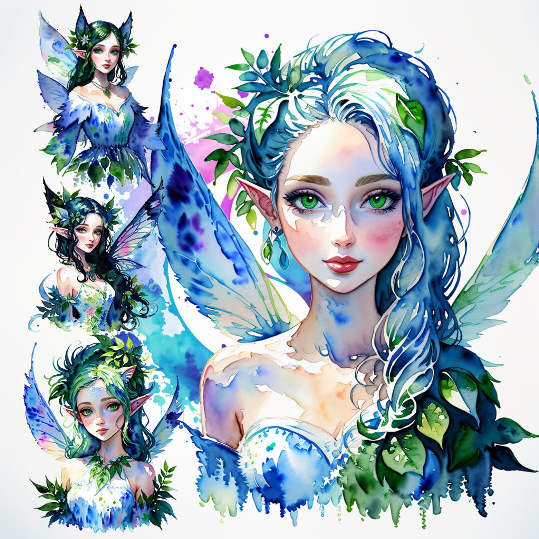 102 Watercolor Fairy Bundle PNG Transparent Background - Etsy