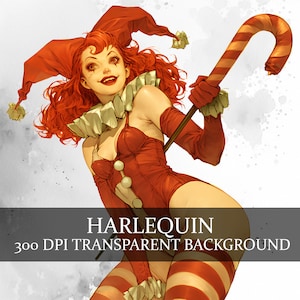 43 Harlequin Clipart Bundle Feminino Demônio Jester PNG Fundo Transparente PNG Lindo Palhaço PNG, Feminino Palhaço Bundle Court Jester Clipart
