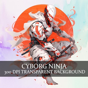 29 Cyborg Ninja Clipart PNG Bundle, Robot Ninja, Cybernetic Ninja, Cyborg Shinobi Clipart, Futuristic Ninja Clipart PNG Art, Cyberbunk Ninja
