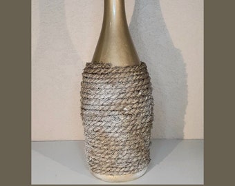 PHD Rope Vase, Gold & White