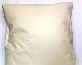 PHD Folded Pillow, Accent, Ivory Leather-like