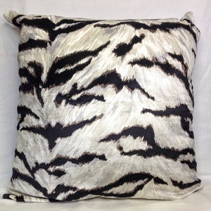 PHD Reversible Pillow, Accent, Luxury Alternating Leather & Tiger Print