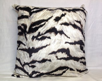 PHD Reversible Pillow, Accent, Luxury Alternating Leather & Tiger Print