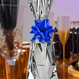 Silver Mylar Wine Gift Bags (Magnum) 10"x18.5" - Pack of 100Pcs bild 2