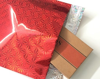 Poly mailers 10"x 11.5" Red & Pink- Pack of 100 -Shipping and Mailing Envelope-Self sealing-Reusable - Holographic  Swirl design Gift bag