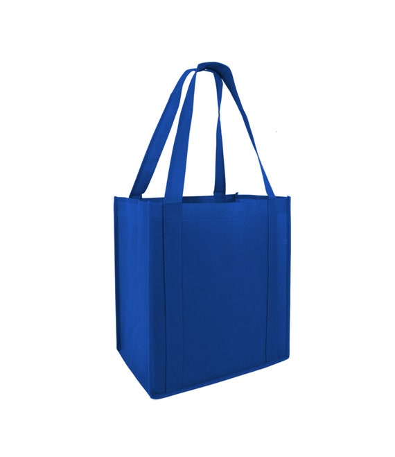 4Pcs Reusable Grocery Bag , foldable Collapsible Heavy Duty strong Extra large 13x15x10 Custom Printable and Eco friendly Non Woven,