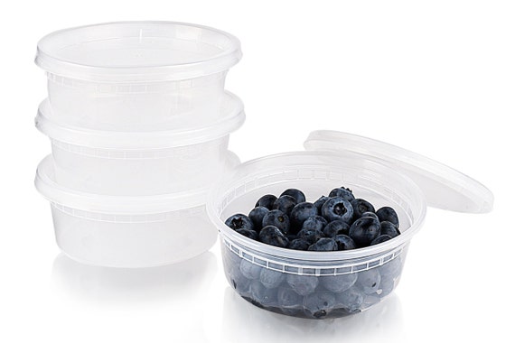 8 oz. Deli Food Storage Containers With Airtight Lids - Slime Containers