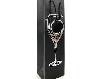 Wine Gift Bags Foil Embossed Set of 6 Pcs and 12 Pcs