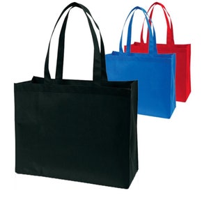 6 Pcs Reusable Shopping tote bag-Grocey bag 20&quot;W x 16&quot;H x 6&quot;D- Extra LARGE -Eco Friendly and Custom printable