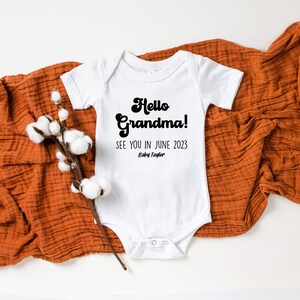 Personalized Grandma Baby Clothes Cute Coming Soon Baby Onesie® Custom Onesie® Personalized Onesie® Custom Baby Onesie® Customized Onesie®