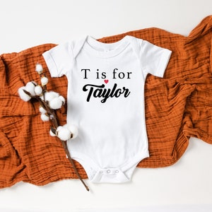 Personalized Baby Onesie: Custom First Letter, Cotton Knit