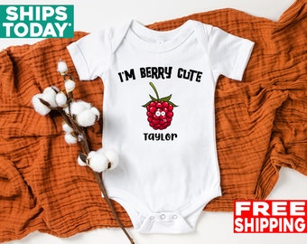 Funny Berry Cute Baby Onesie® Adorable Berry Onesie® Custom Berry Onesie® Personalized Berry Onesie® Customized Berry Onesie®