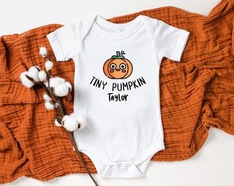 Adorable Little Pumpkin Baby Onesie® Personalized Pumpkin Onesie® Pumpkin Baby Onesie® Cute Pumpkin Onesie® Custom Pumpkin Onesie®