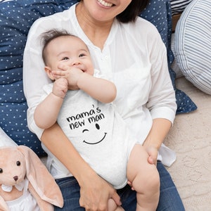 Baby Boy Clothes Mama's Boy Onesie® for Boy Mamas New Man Baby Onesie® for Newborn Boy Boy Baby Clothes for New Mom image 4