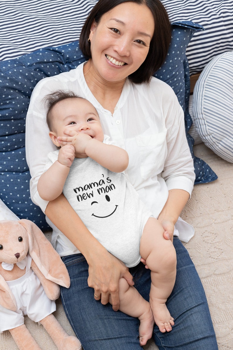 Baby Boy Clothes Mama's Boy Onesie® for Boy Mamas New Man Baby Onesie® for Newborn Boy Boy Baby Clothes for New Mom image 4