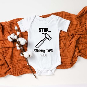 Cute Hammer Funny Baby Onesie® Baby Hammer Onesie® Personalized Hammer Onesie® Custom Funny Hammer Onesie® Adorable Hammer Baby Onesie®
