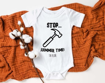 Cute Hammer Funny Baby Onesie® Baby Hammer Onesie® Personalized Hammer Onesie® Custom Funny Hammer Onesie® Adorable Hammer Baby Onesie®