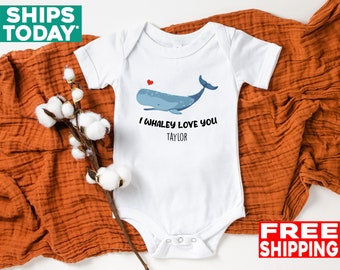 Personalized Cute Whale Baby Onesie® Cute Whale Onesie® Custom Whale Onesie® Custom Onesie® Personalized Whale Onesie®