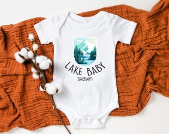 Adorable Water Lake Baby Onesie® Lake Baby Onesie® Custom Lake Baby Onesie® Personalized Lake Baby Onesie® Custom Lake Baby Onesie®