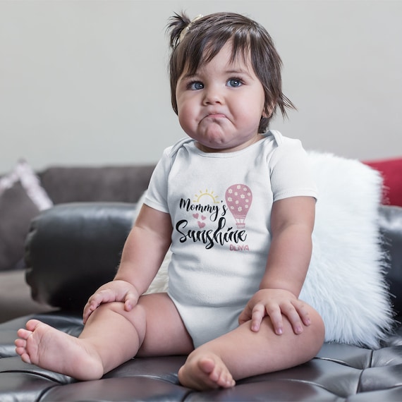 Cute Baby Girl Onesie Mommy s Sunshine Personalized Name Baby