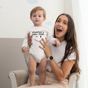 Baby Boy Clothes Mama's Boy Onesie® for Boy Mamas New Man Baby Onesie® for Newborn Boy Boy Baby Clothes for New Mom image 3