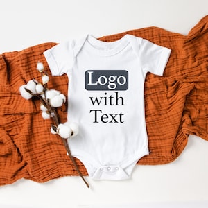 Custom Text Baby Onesie: Personalized Logo Gift