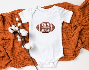 Athlete Baby Onesie® Football Personalized Name Baby Onesie® New Baby Gift Custom Baby Onesie® Baby Shower Gift Custom Baby Clothes