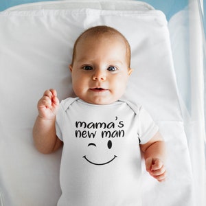 Baby Boy Clothes Mama's Boy Onesie® for Boy Mamas New Man Baby Onesie® for Newborn Boy Boy Baby Clothes for New Mom image 5