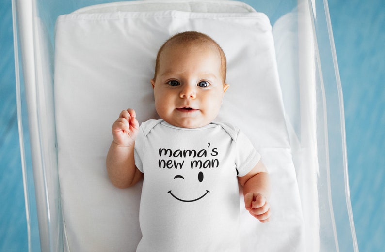 Baby Boy Clothes Mama's Boy Onesie® for Boy Mamas New Man Baby Onesie® for Newborn Boy Boy Baby Clothes for New Mom image 5