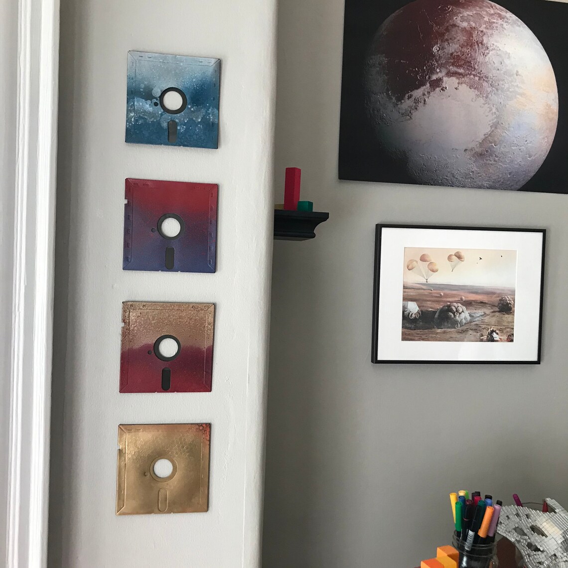 Buy Handpainted Floppy Disks set of 4 Online in India Etsy