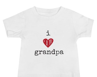 I Heart Grandpa Baby Jersey Short Sleeve Tee