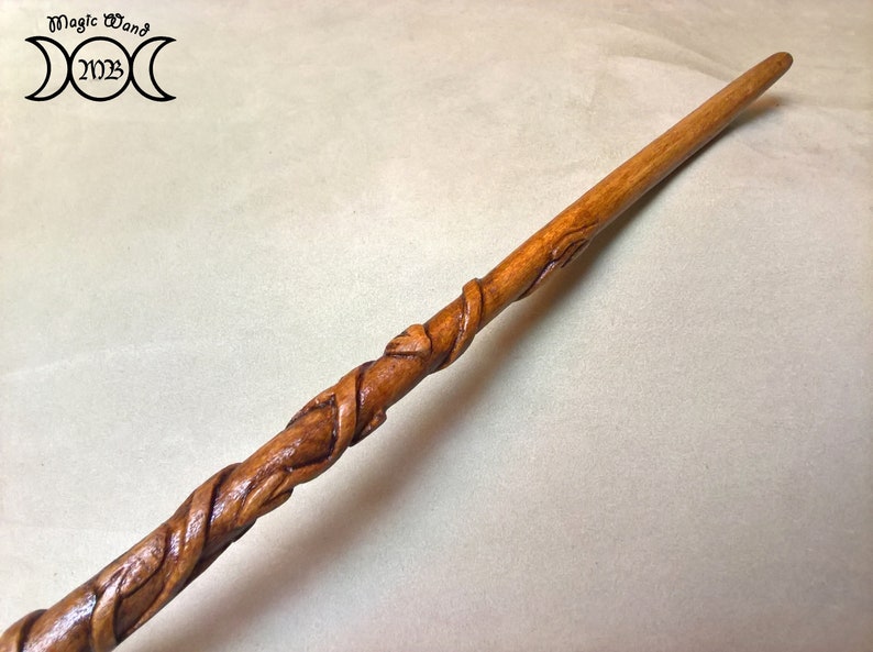 Hermione Granger inspiration magic wand, ooak, wicca, gothic, handmade, cosplay, witch, harry potter, magician Wooden magic wand
