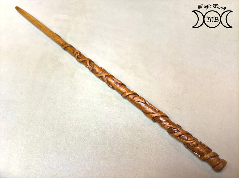 Hermione Granger inspiration magic wand, ooak, wicca, gothic, handmade, cosplay, witch, harry potter, magician Wooden magic wand