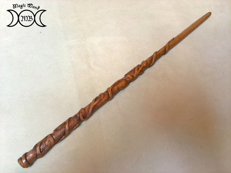 Hermione Granger inspiration magic wand, ooak, wicca, gothic, handmade, cosplay, witch, harry potter, magician Wooden magic wand